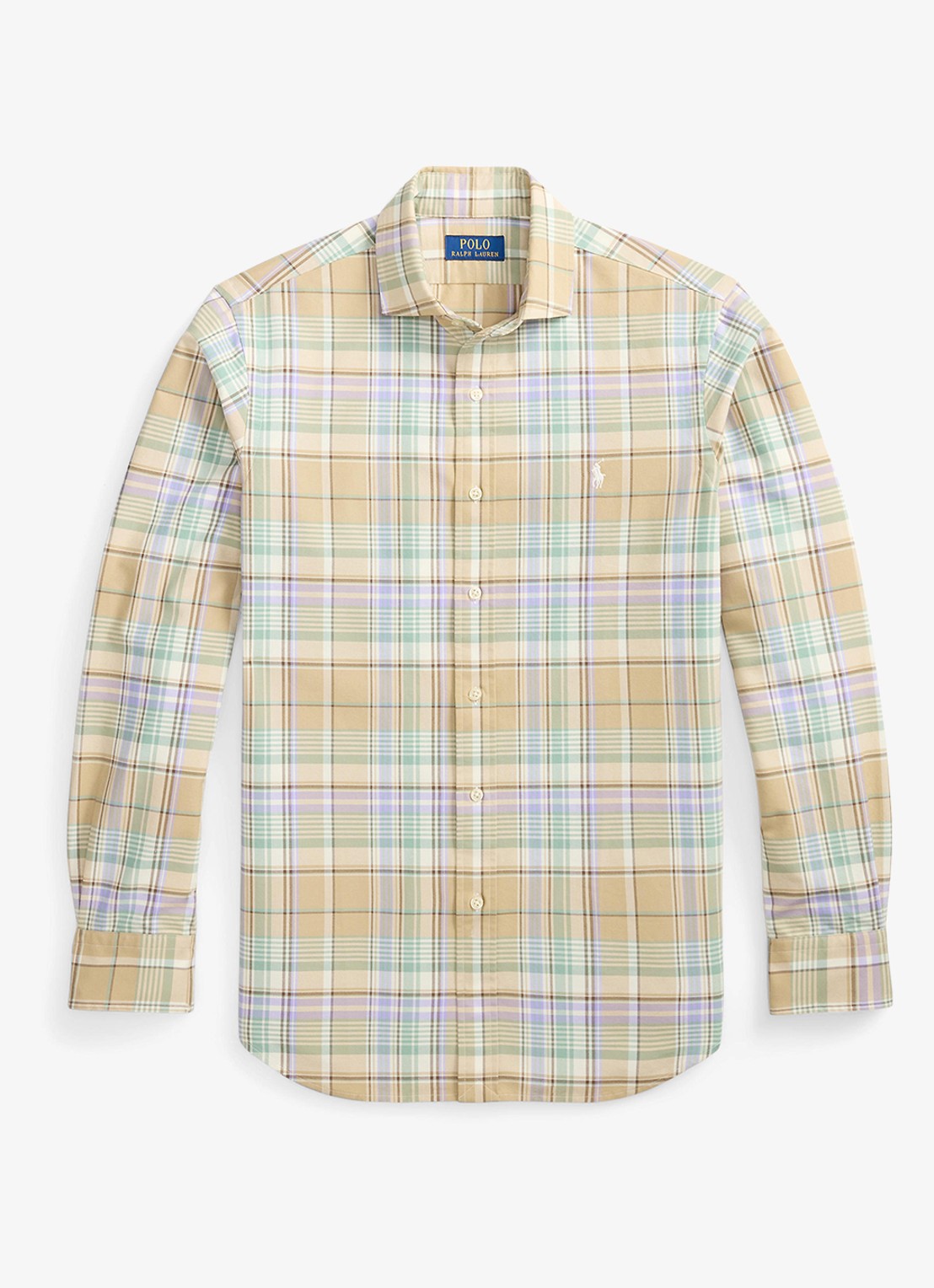 Ralph Lauren Oxford custom fit overhemd met ruitdessin - voorkant 4 donkerblauw