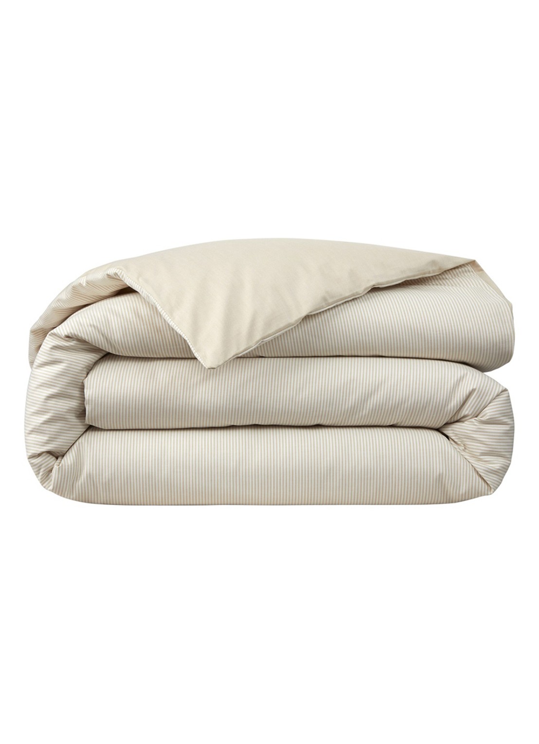 Ralph Lauren Oxford dekbedovertrek van katoen perkal 200 TC - exclusief kussenslopen - voorkant beige