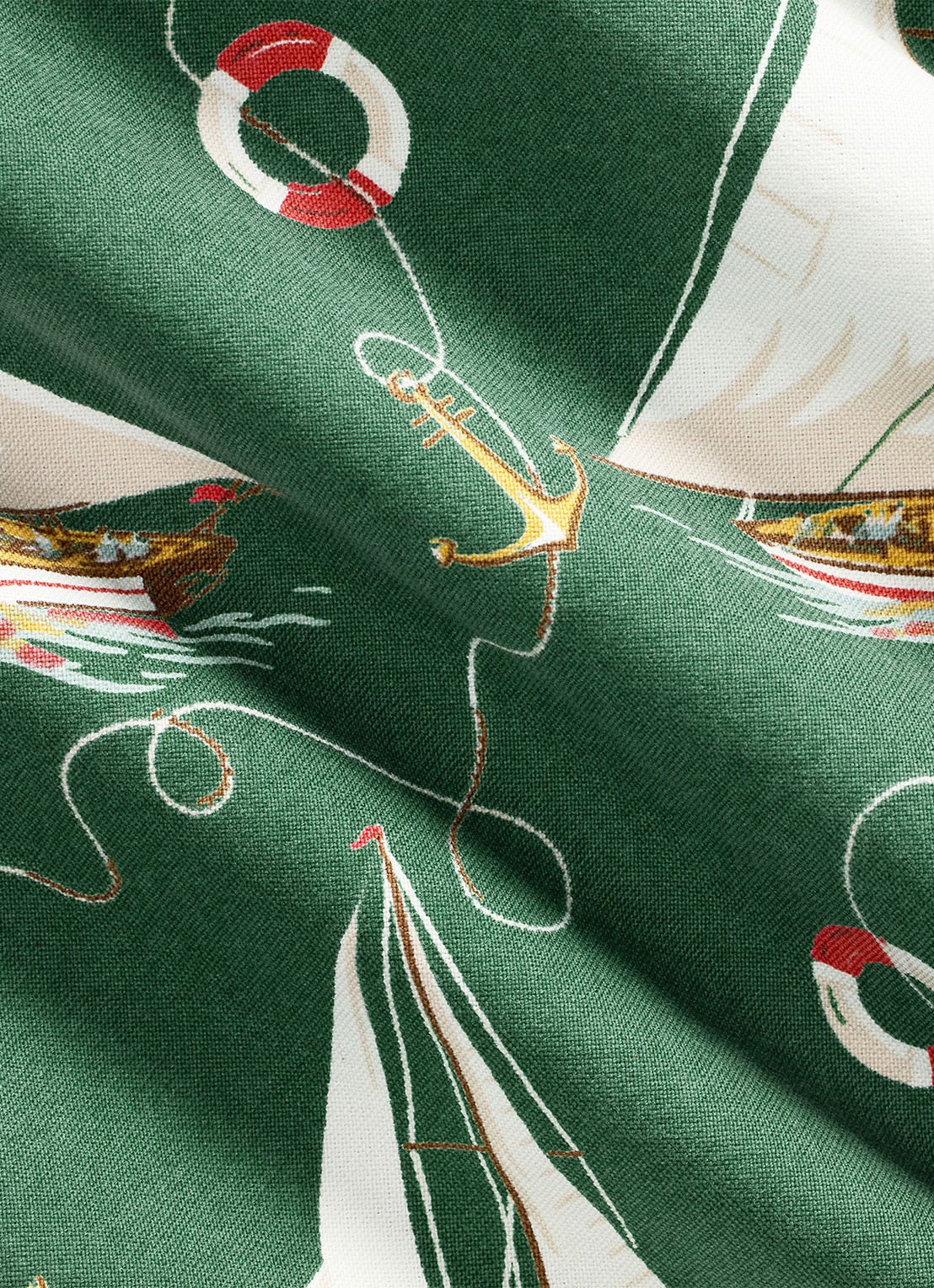 Ralph Lauren Oxford regular fit overhemd met print - detail 4 helms anchors / groen