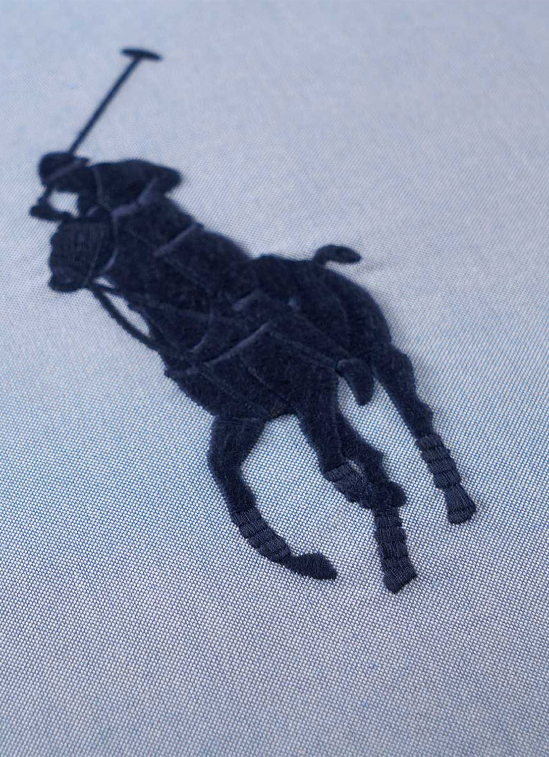 Ralph Lauren Oxford sierkussenhoes  50 x 50 cm - detail 3 blauw