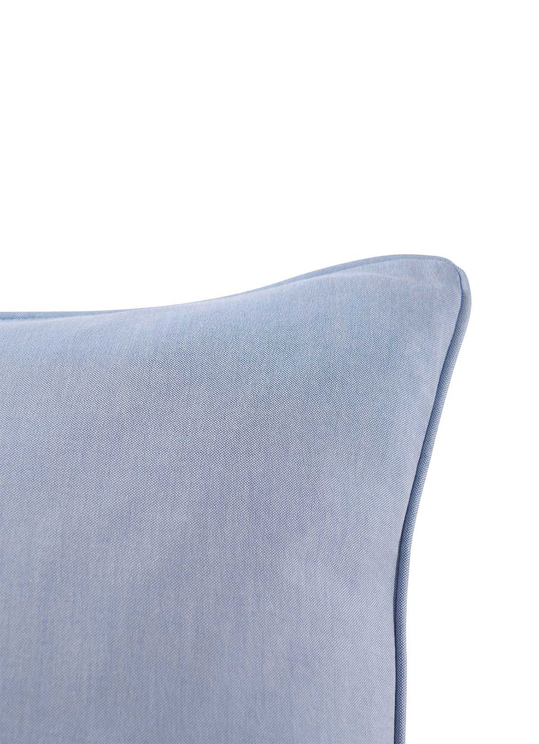 Ralph Lauren Oxford sierkussenhoes  50 x 50 cm - detail 4 blauw