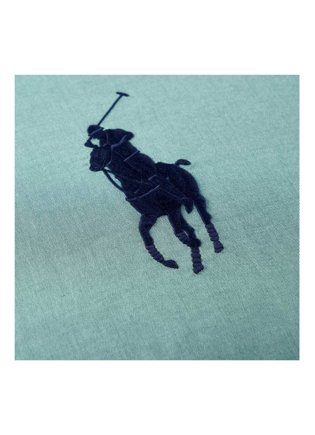 Ralph Lauren Oxford sierkussenhoes  50 x 50 cm - detail 3 turquoise