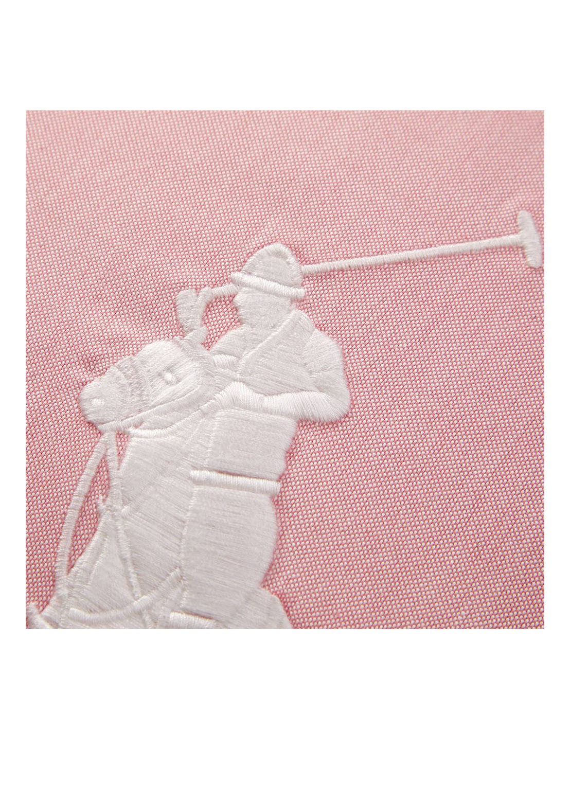Ralph Lauren Oxford sierkussenhoes  50 x 50 cm - detail 4 lichtroze