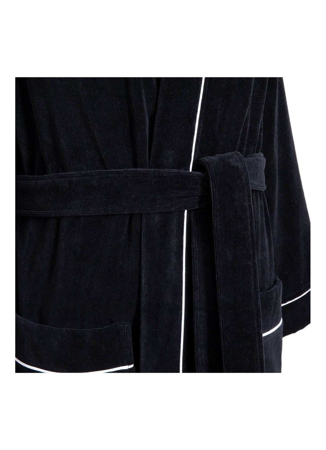 Ralph Lauren Park Row badjas van katoen - detail 6 zwart