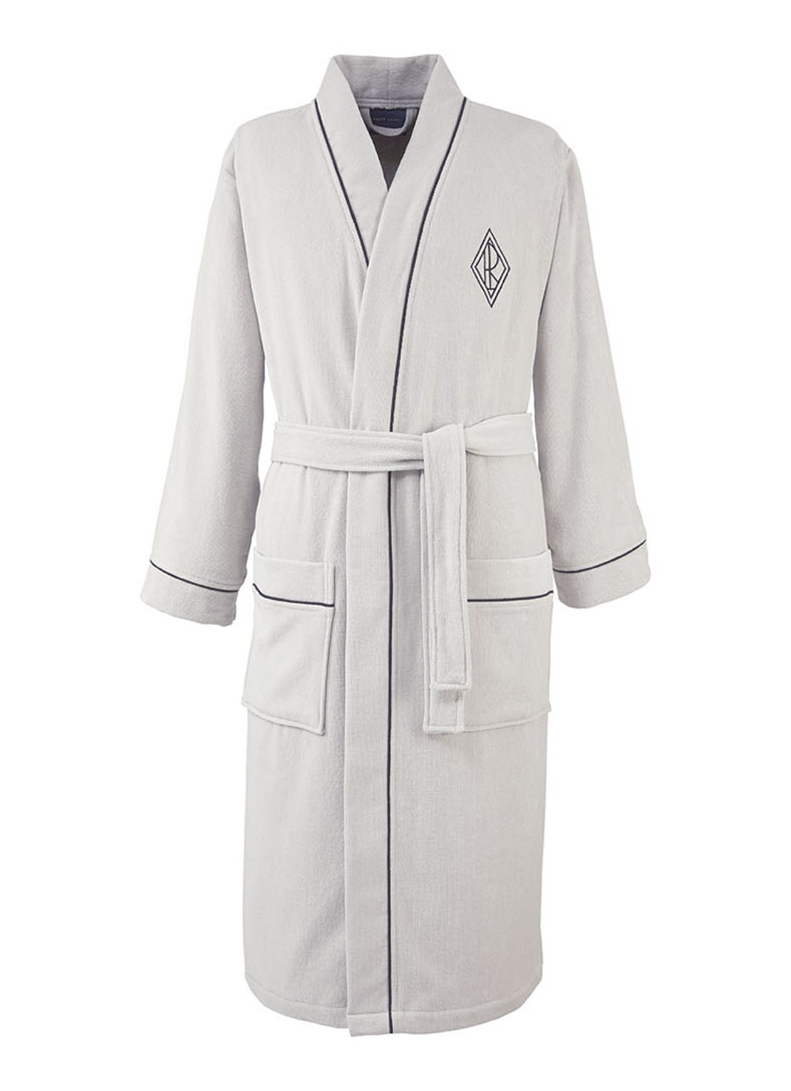 Ralph Lauren Park Row badjas van katoen - voorkant 6 wit