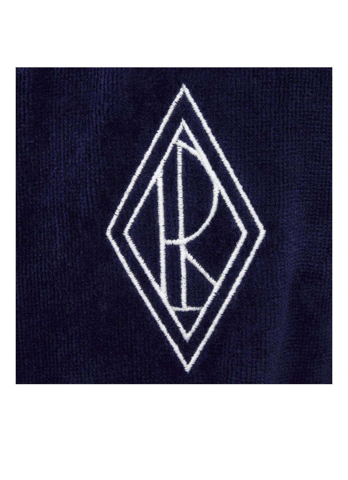 Ralph Lauren Park Row badjas van katoen - voorkant 5 donkerblauw