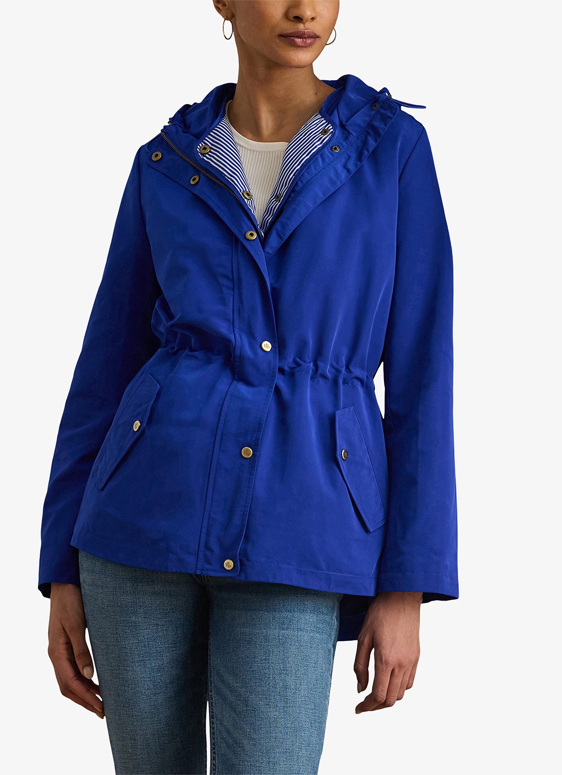 Ralph Lauren Parka met capuchon en klepzakken - detail royal / blauw
