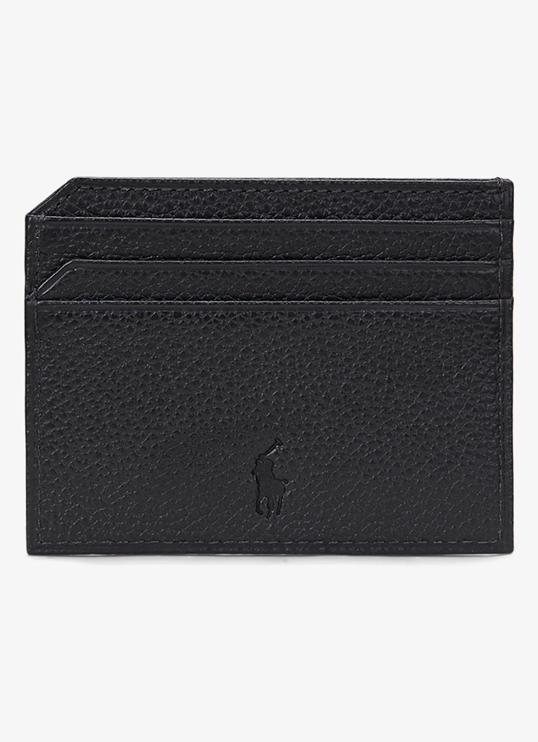 Ralph Lauren Pasjeshouder van leer met logo - achterkant 2 black / zwart