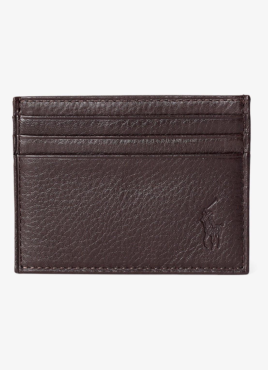 Ralph Lauren Pasjeshouder van leer - voorkant brown