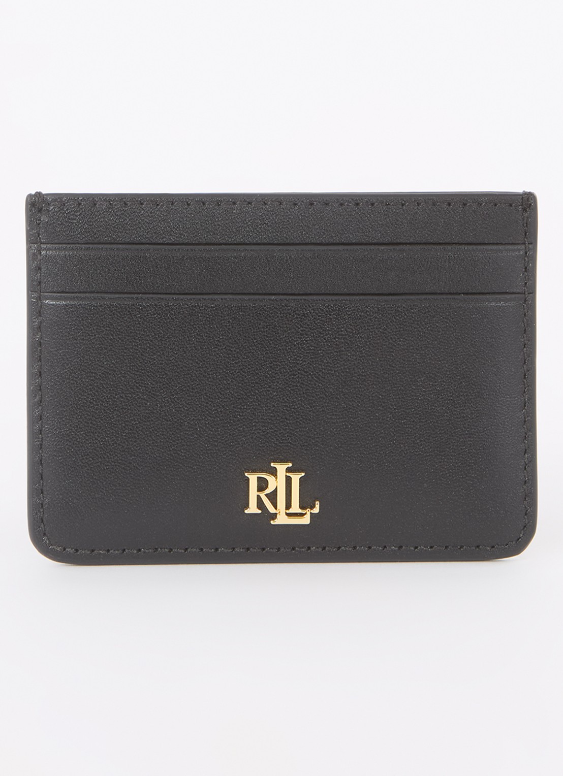 Ralph Lauren Pasjeshouder van leer - voorkant zwart