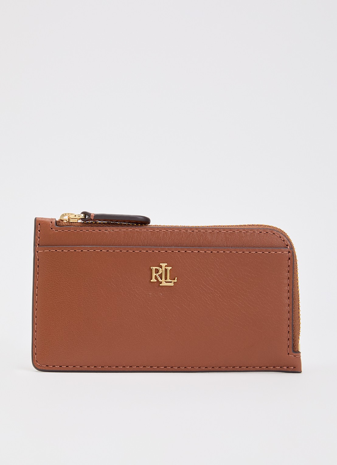 Ralph Lauren Pasjeshouder van leer - voorkant 2 bruin