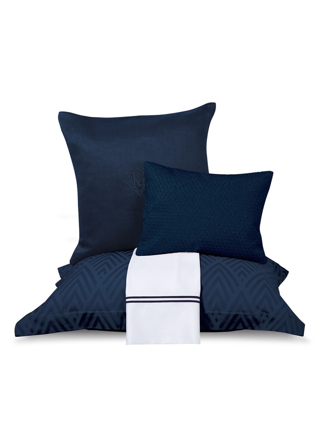 Ralph Lauren Penthouse dekbedovertrek van katoensatijn 300TC - exclusief kussenslopen - detail 3 donkerblauw