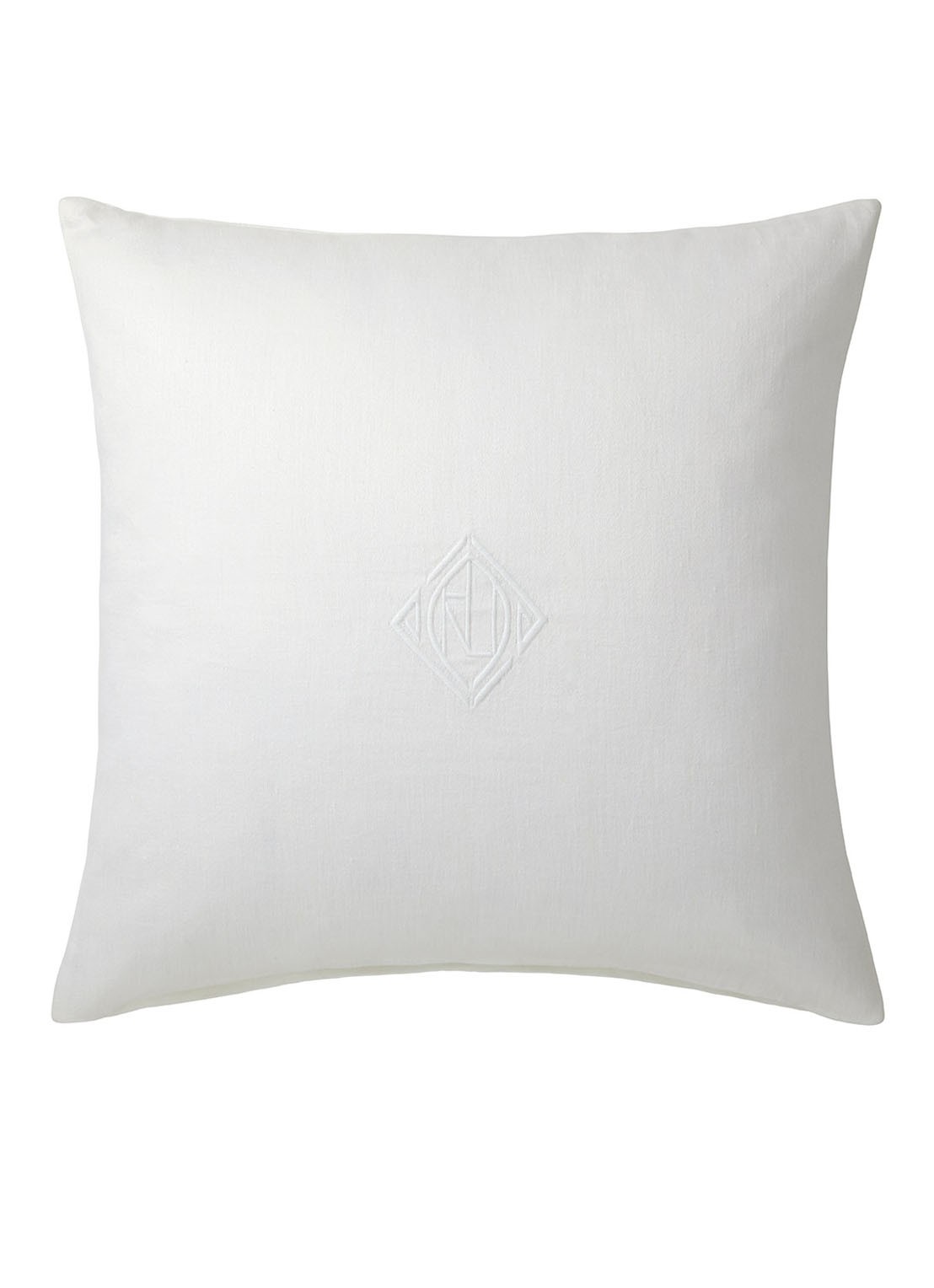 Ralph Lauren Penthouse kussensloop van katoen - voorkant wit