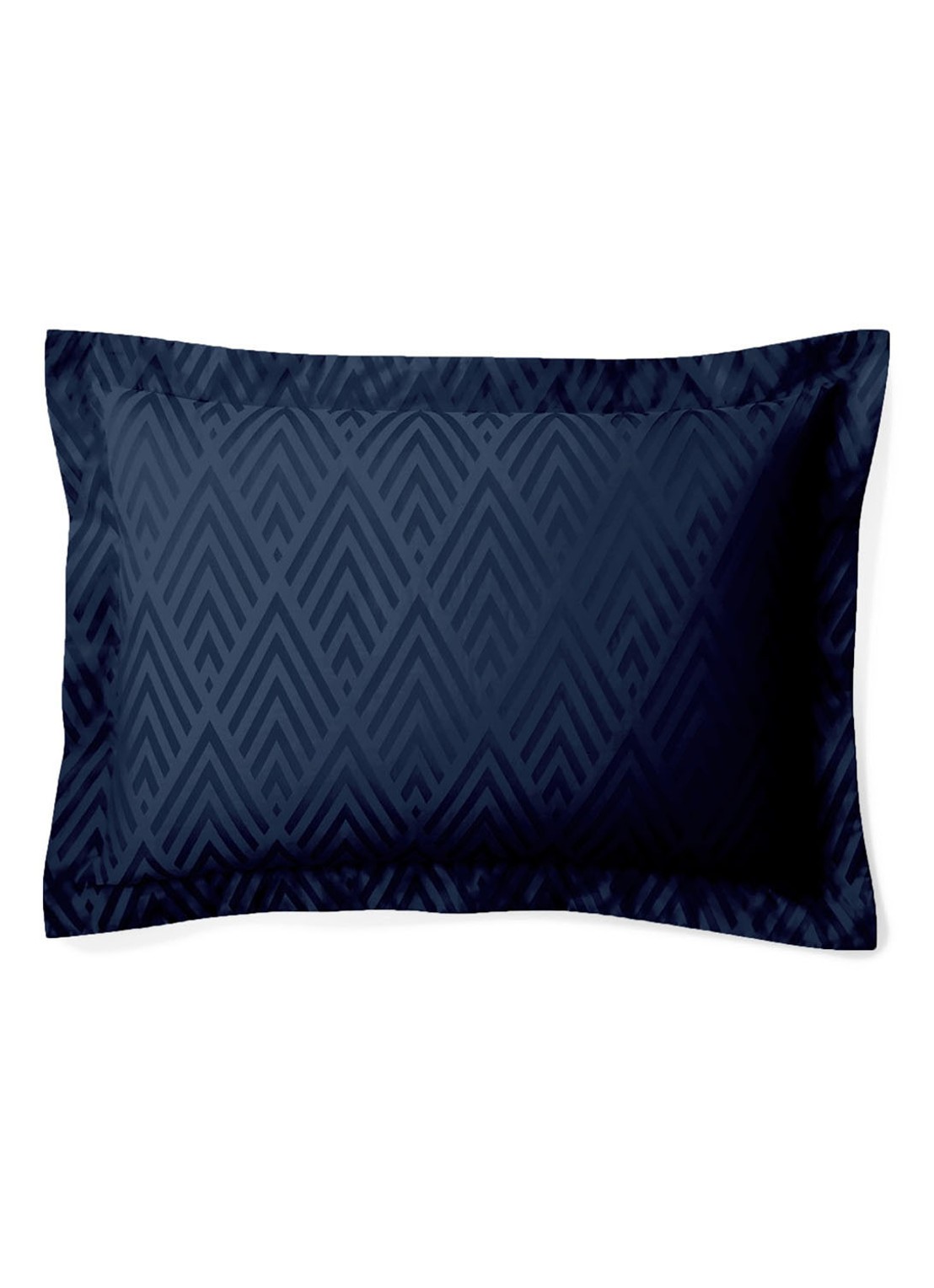 Ralph Lauren Penthouse kussensloop van katoensatijn 300TC - voorkant donkerblauw