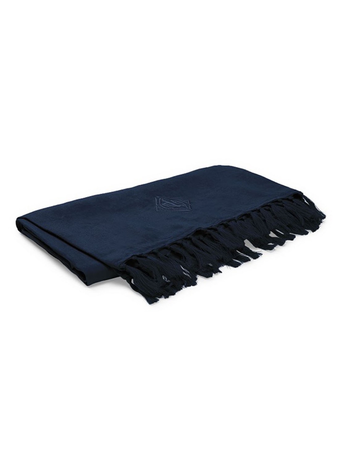 Ralph Lauren Penthouse plaid van linnensatijn 140 x 180 cm  - voorkant donkerblauw