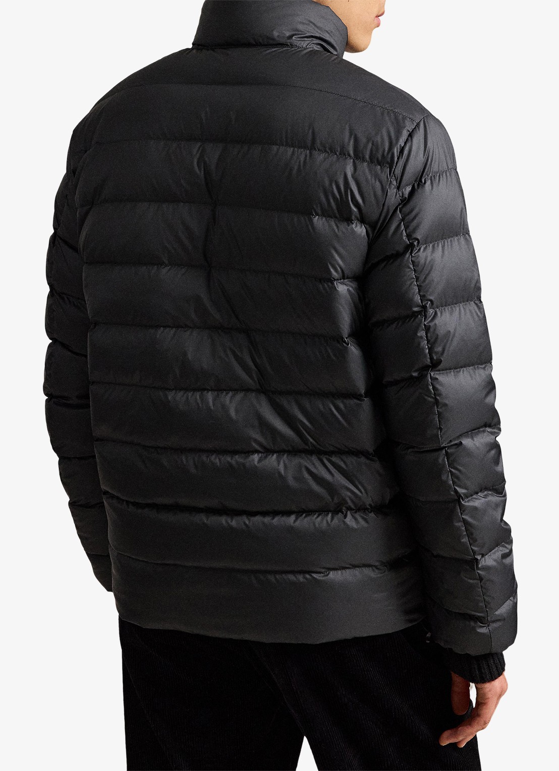 Ralph Lauren Performance gewatteerde jas met ritszakken - achterkant 5 polo black / zwart