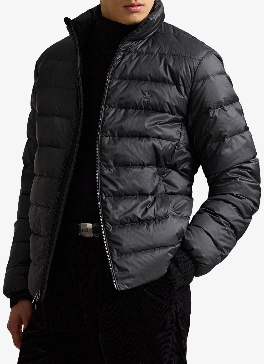 Ralph Lauren Performance gewatteerde jas met ritszakken - detail 3 polo black / zwart