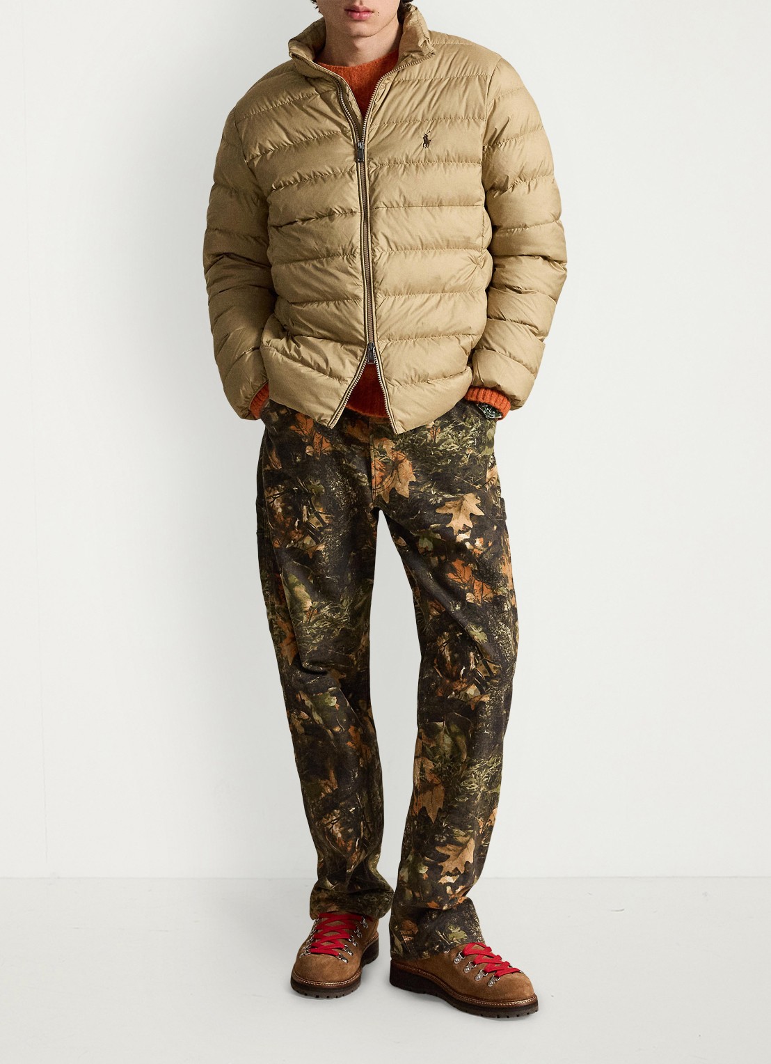 Ralph Lauren Performance gewatteerde jas met ritszakken - detail 3 rl khaki  / khaki