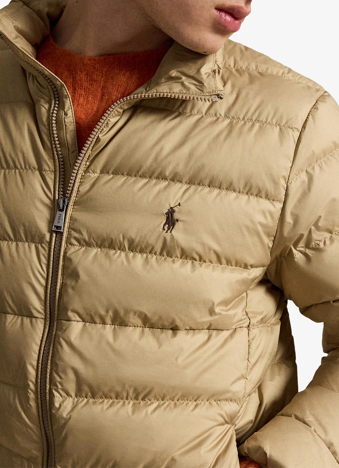 Ralph Lauren Performance gewatteerde jas met ritszakken - detail 4 rl khaki  / khaki