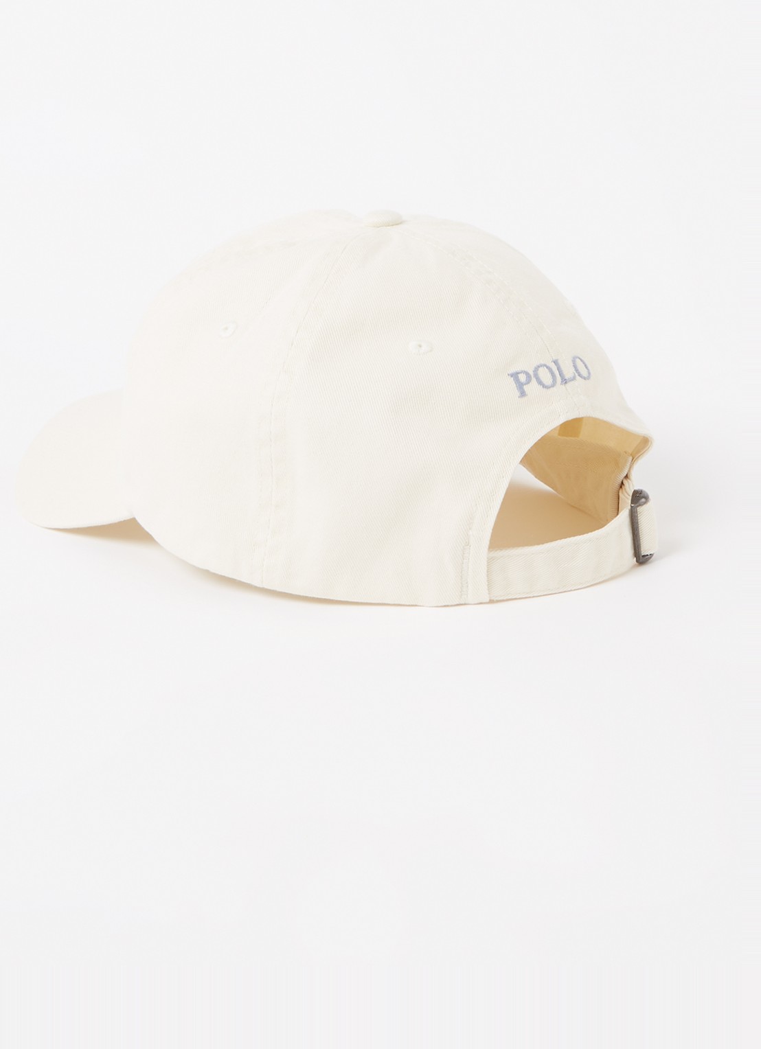 Ralph Lauren Pet met logo  - detail gebroken wit