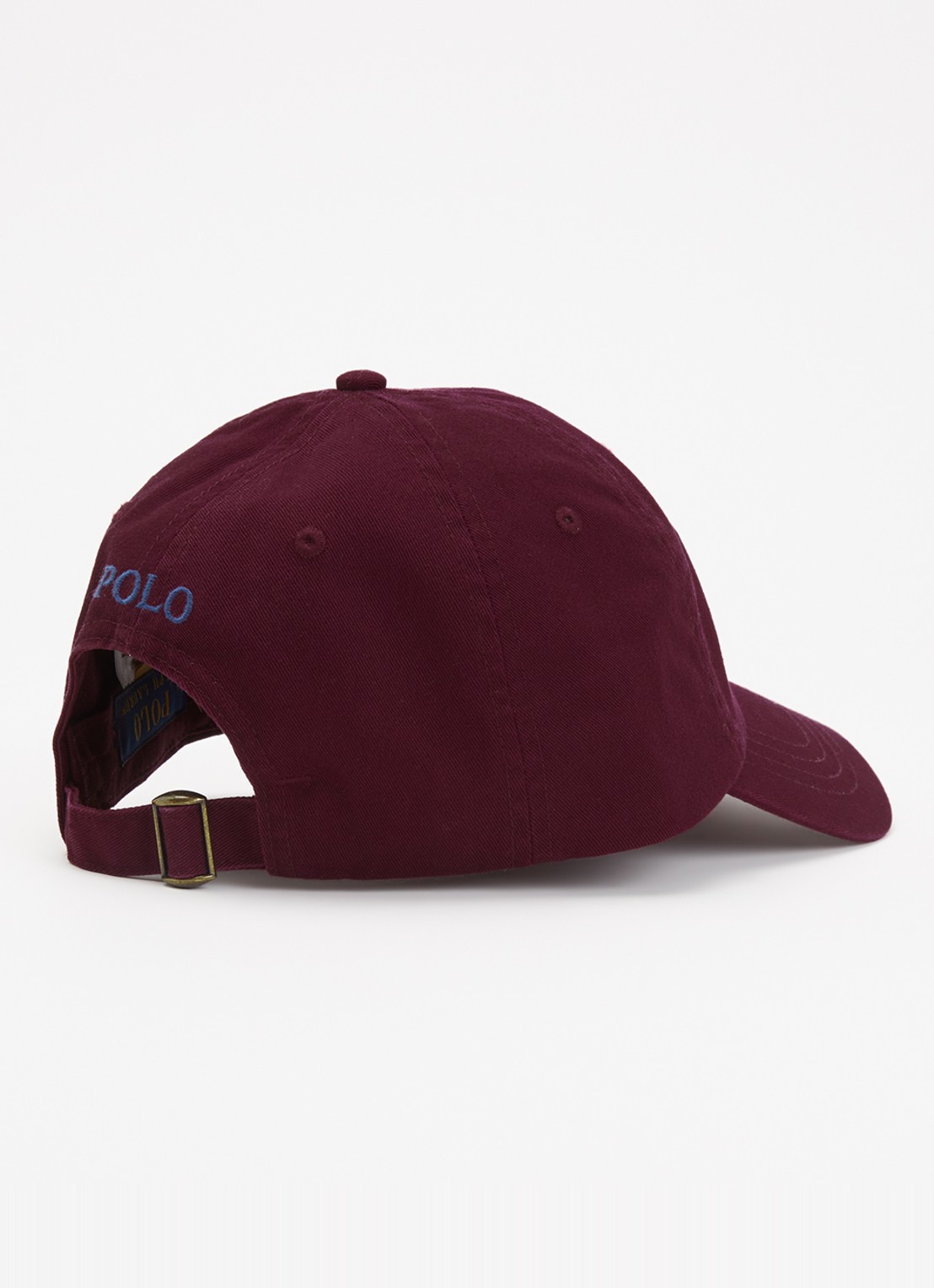 Ralph Lauren Pet met logo  - detail 2 bordeauxrood