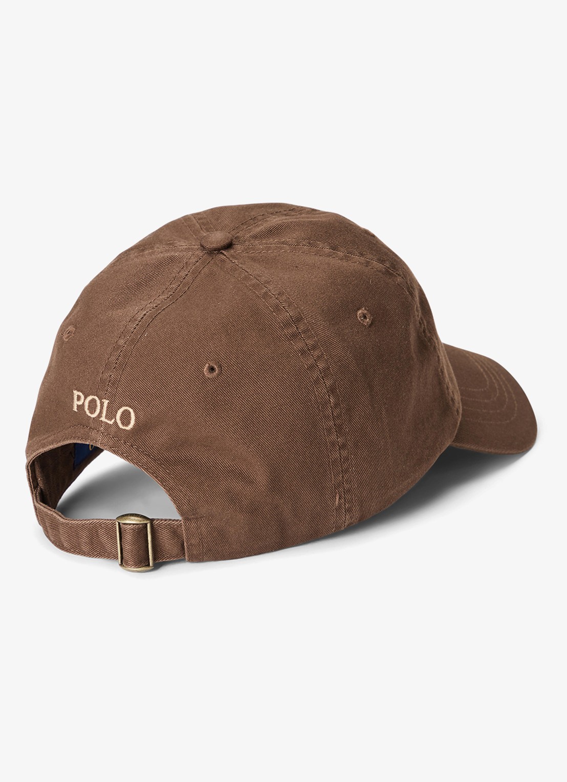 Ralph Lauren Pet met logo  - achterkant 2 hazelnootbruin