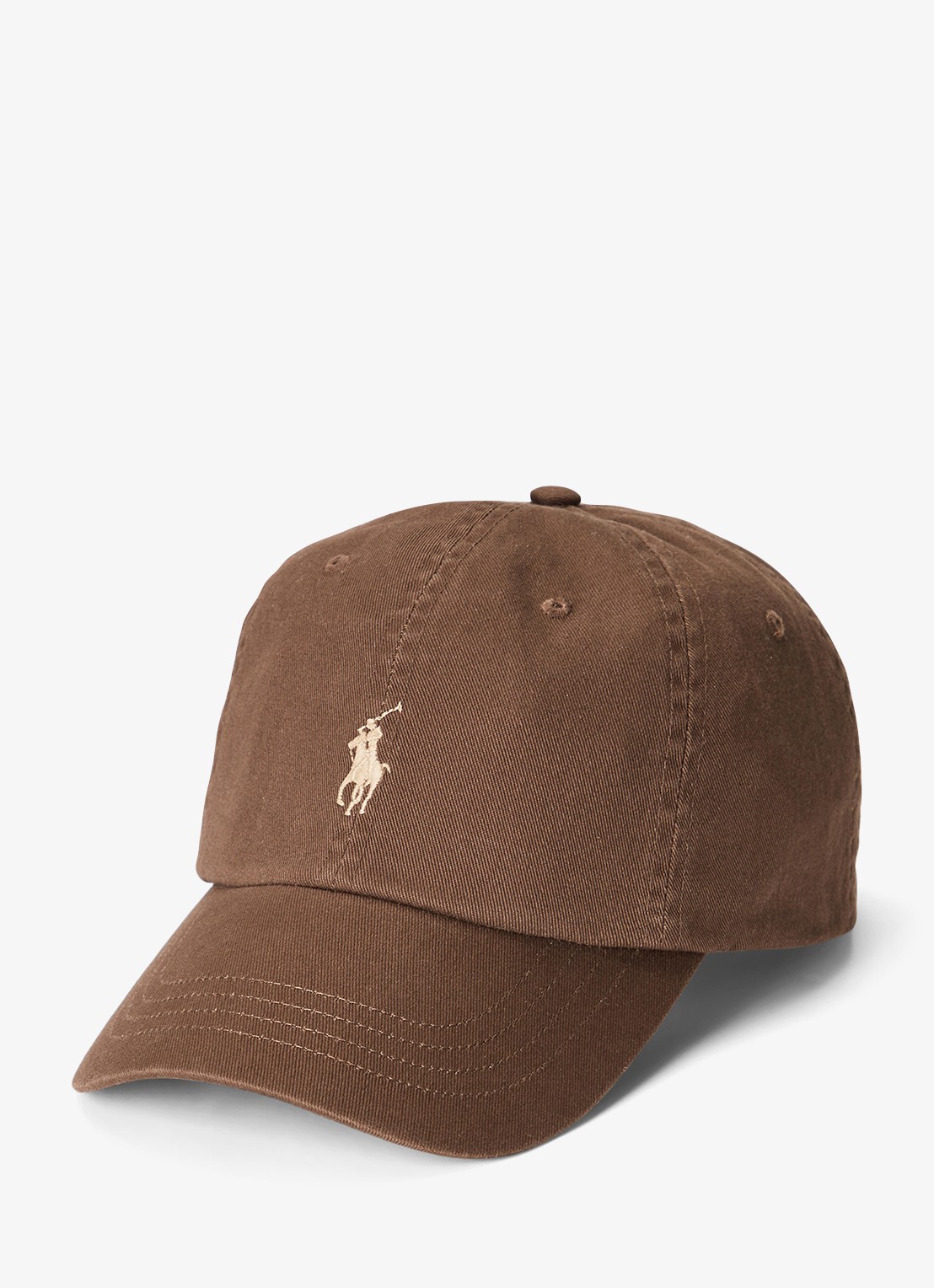 Ralph Lauren Pet met logo  - voorkant hazelnootbruin