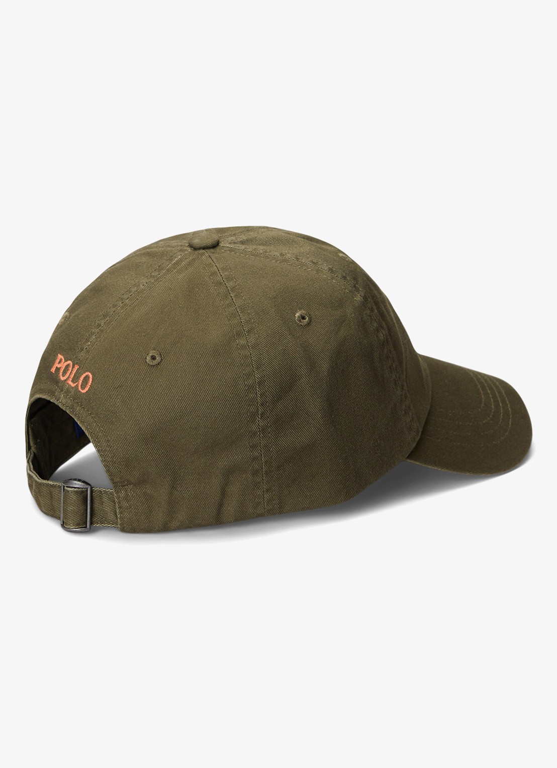 Ralph Lauren Pet met logo  - achterkant 3 olijfgroen