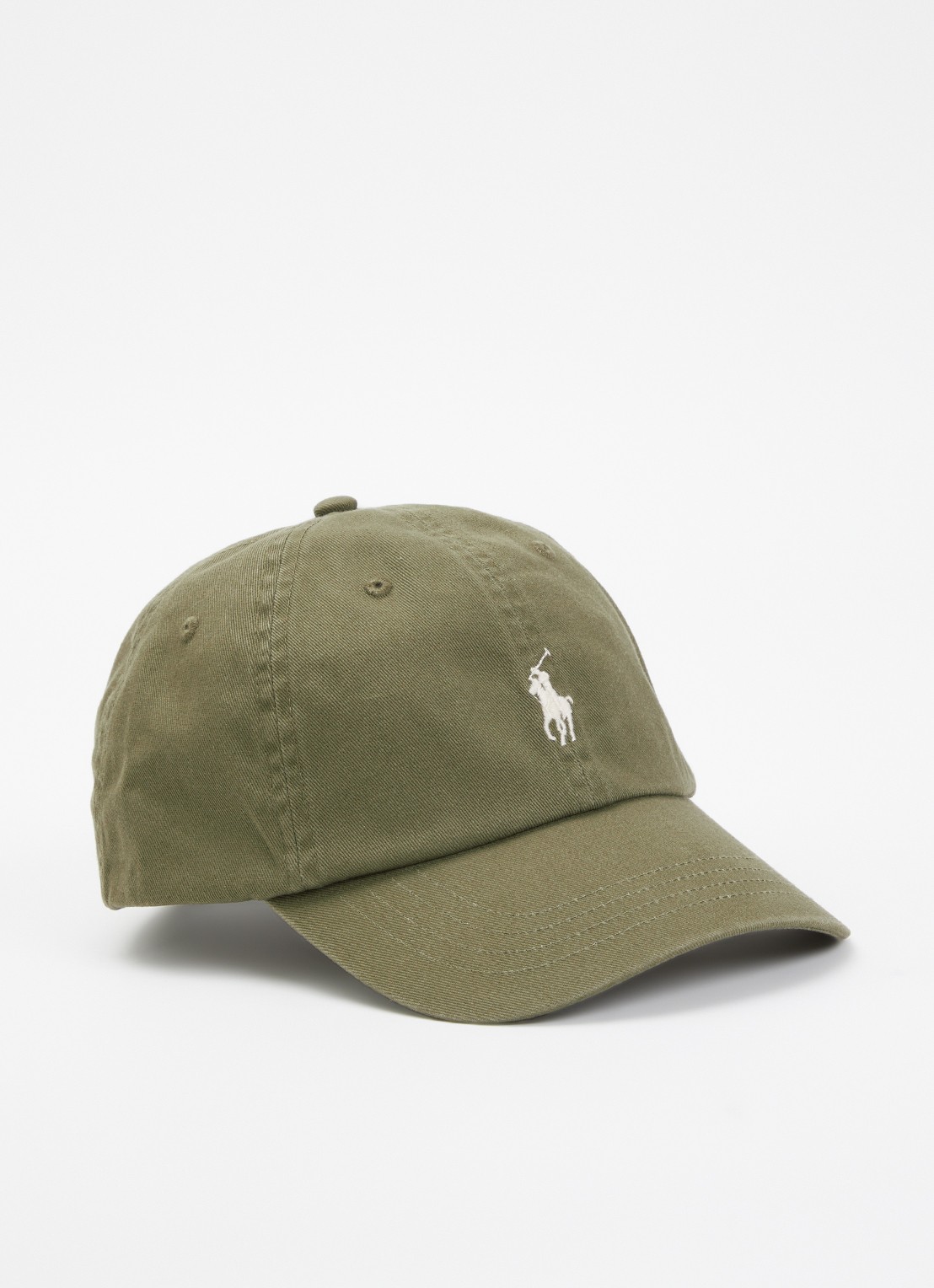 Ralph Lauren Pet met logoborduring - voorkant mosgroen