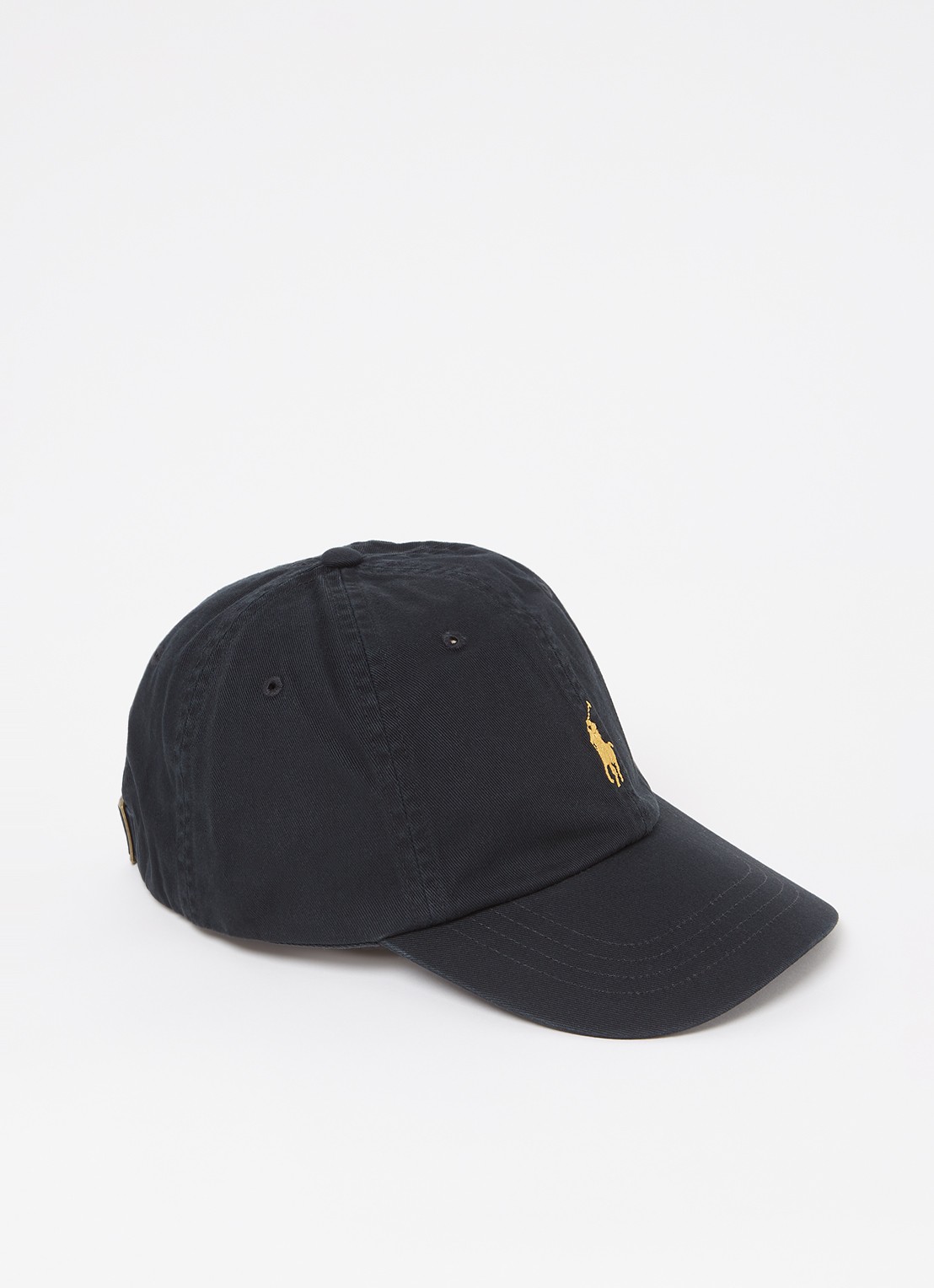 Ralph Lauren Pet met logoborduring - voorkant 2 zwart