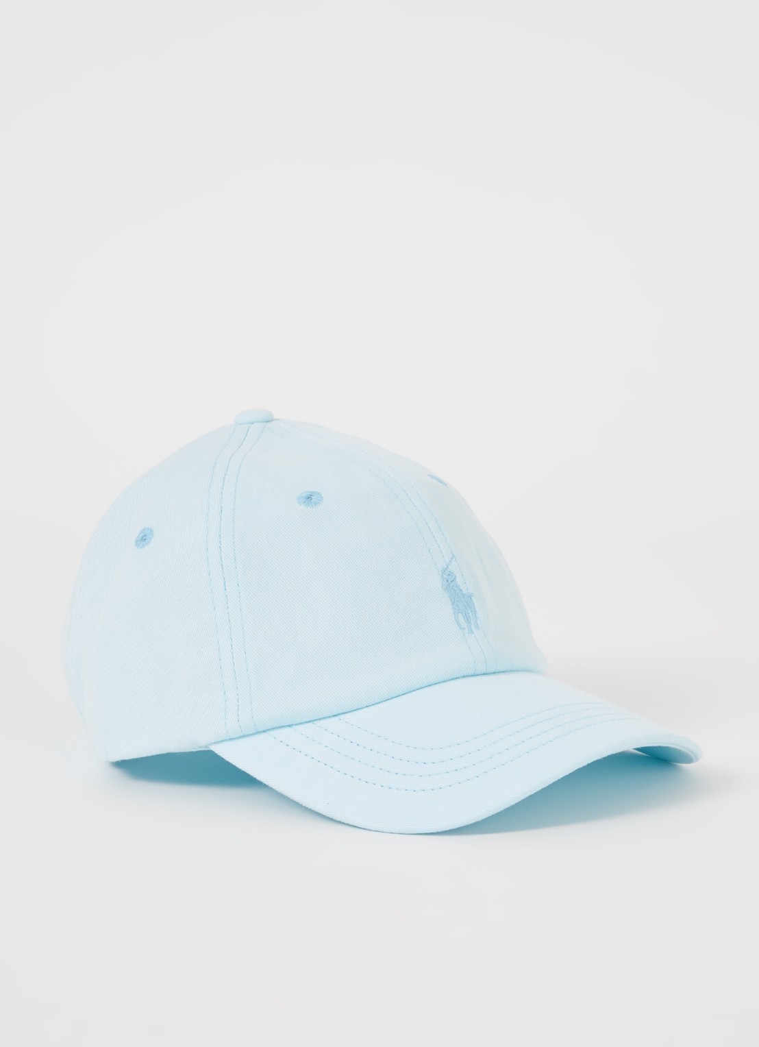 Ralph Lauren Pet met logoborduring  - voorkant lichtblauw