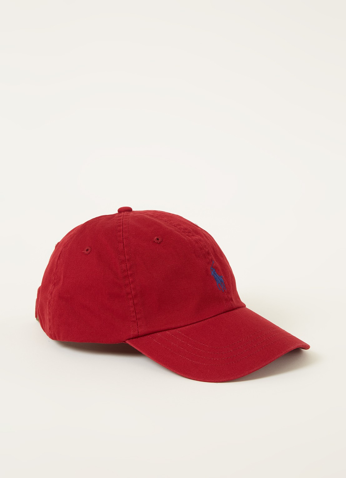 Ralph Lauren Pet met logoborduring - voorkant 2 steenrood