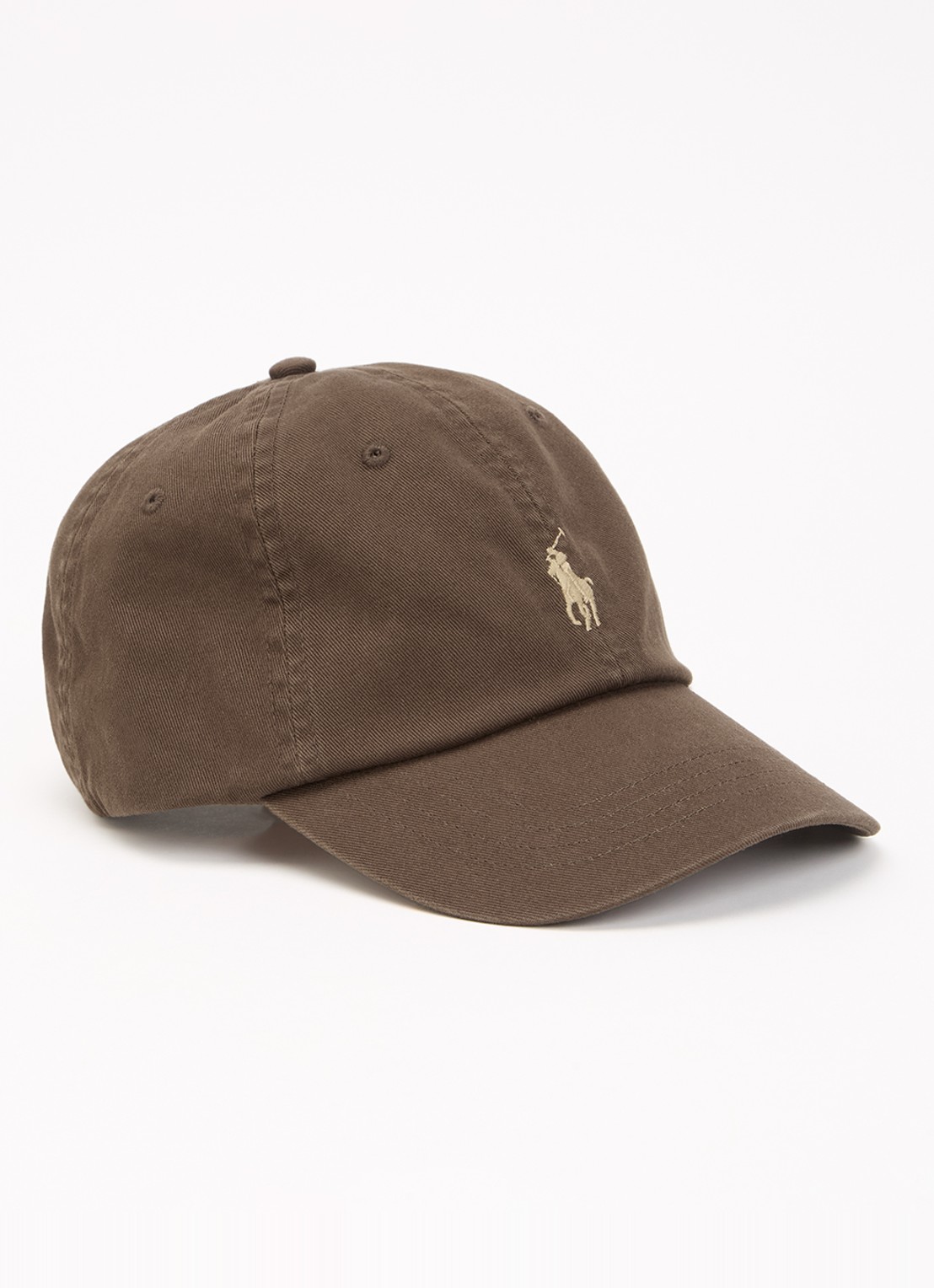 Ralph Lauren Pet met logoborduring - voorkant 2 bruin