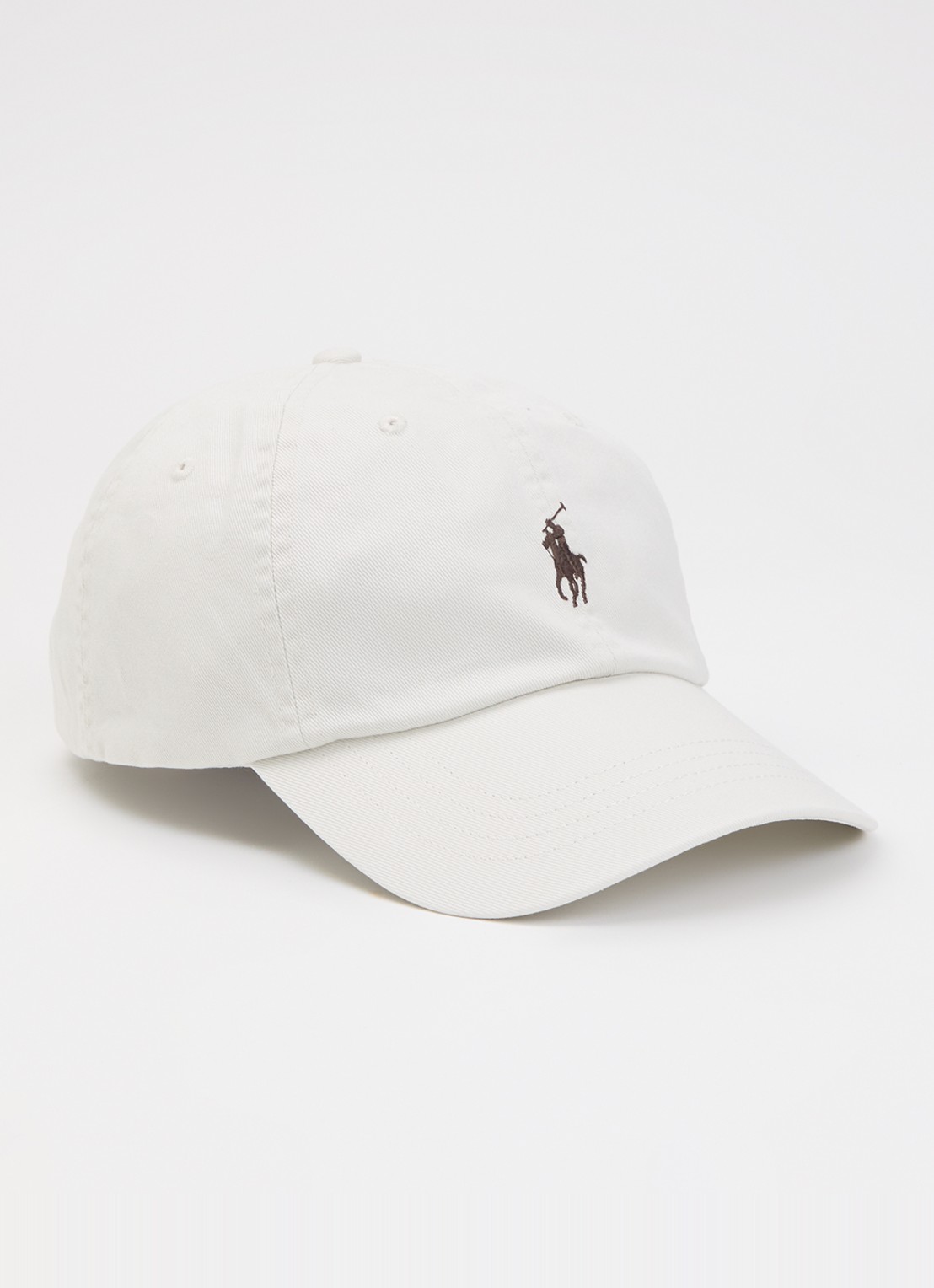 Ralph Lauren Pet met logoborduring - voorkant 2 lichtgrijs