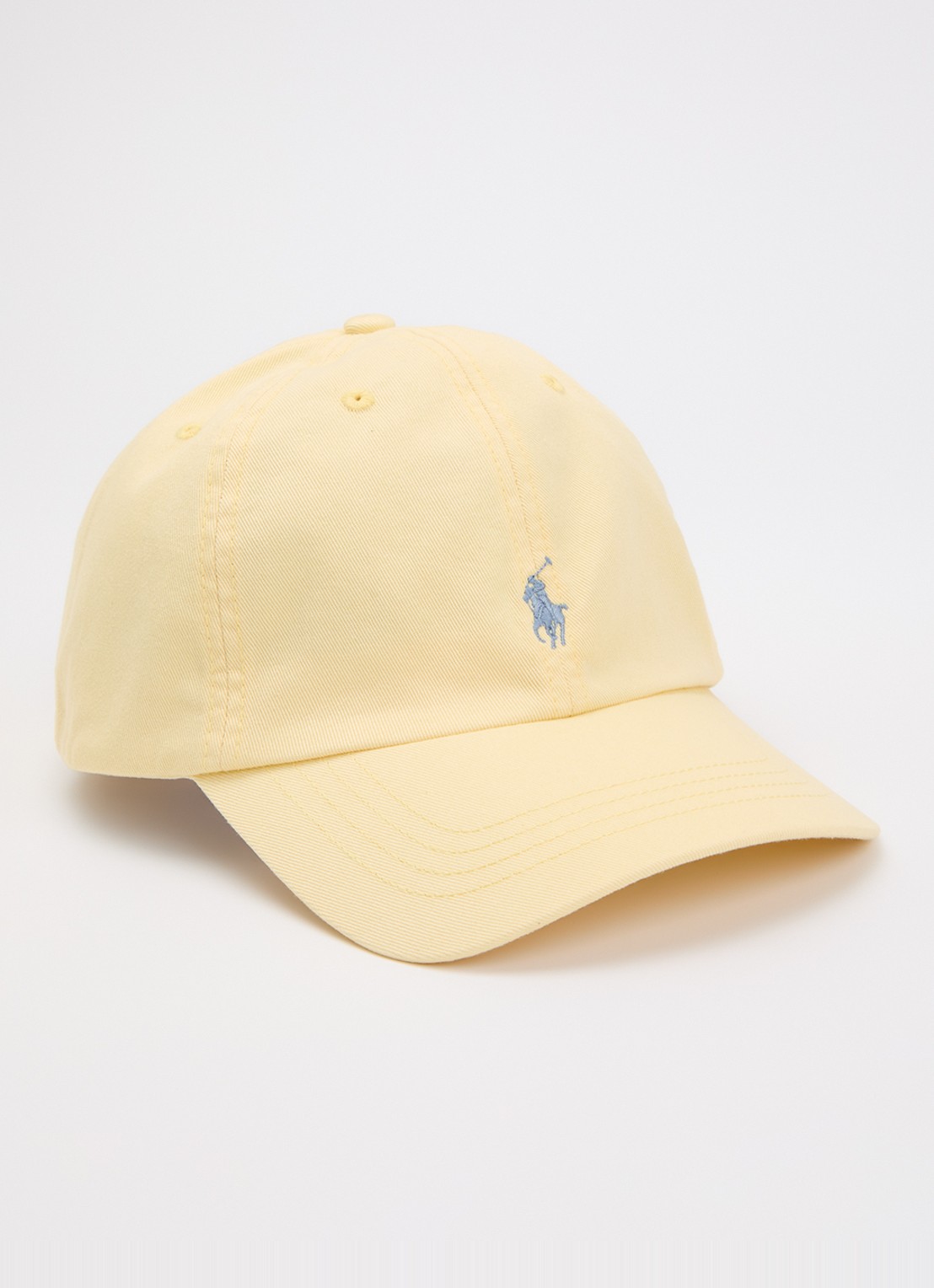 Ralph Lauren Pet met logoborduring - voorkant lichtgeel