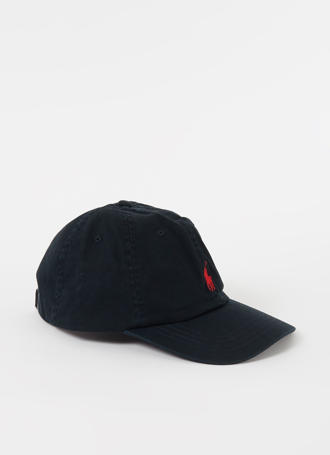Ralph Lauren Pet met logoborduring - voorkant polo black/ rl 2000 red
