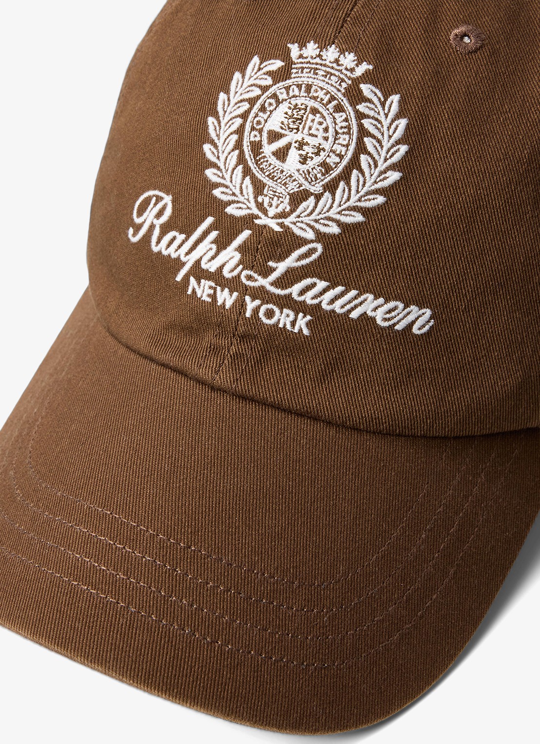 Ralph Lauren Pet met logoborduring - detail bruin
