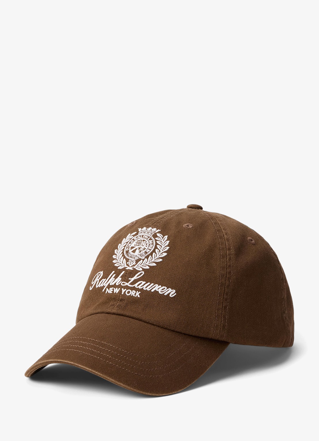Ralph Lauren Pet met logoborduring - voorkant 3 bruin
