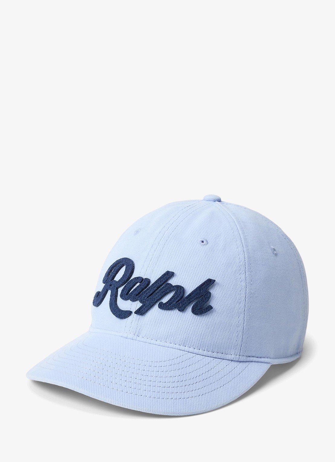 Ralph Lauren Pet met logoborduring - voorkant pebble blue / lichtblauw