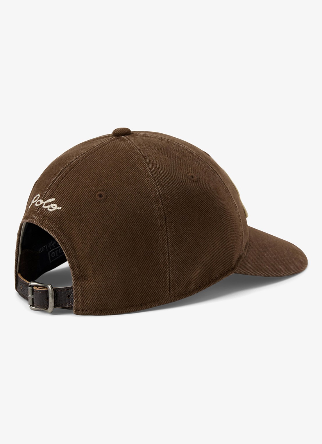 Ralph Lauren Pet met logoborduring - detail cooper brown / bruin