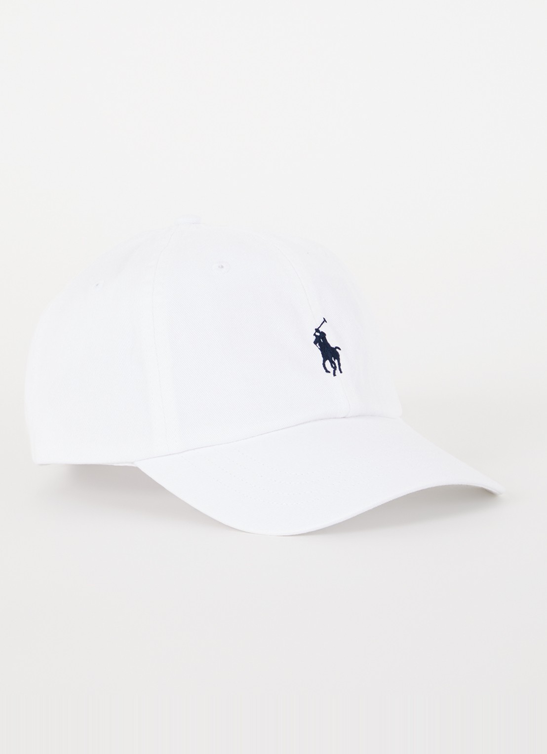 Ralph Lauren Pet met logoborduring  - voorkant wit