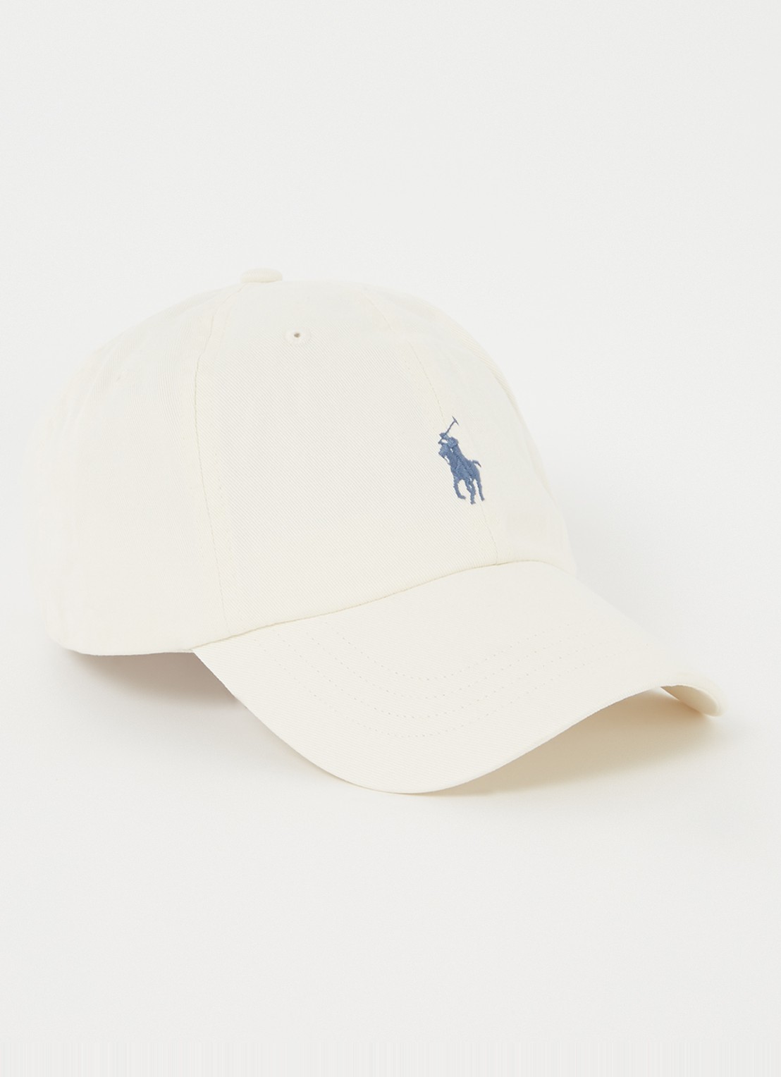 Ralph Lauren Pet met logoborduring  - voorkant 2 ivoor