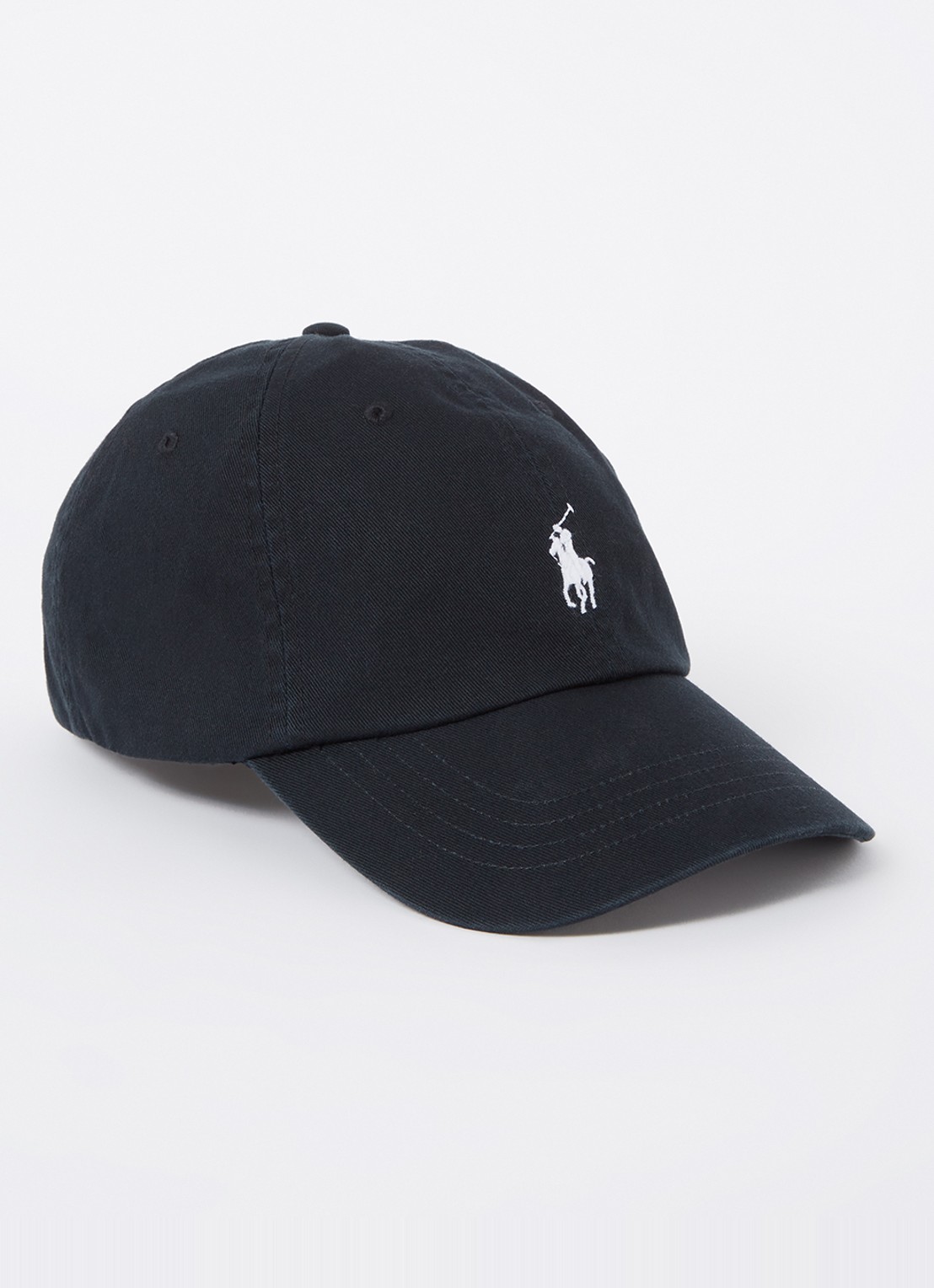 Ralph Lauren Pet met logoborduring  - voorkant 2 zwart