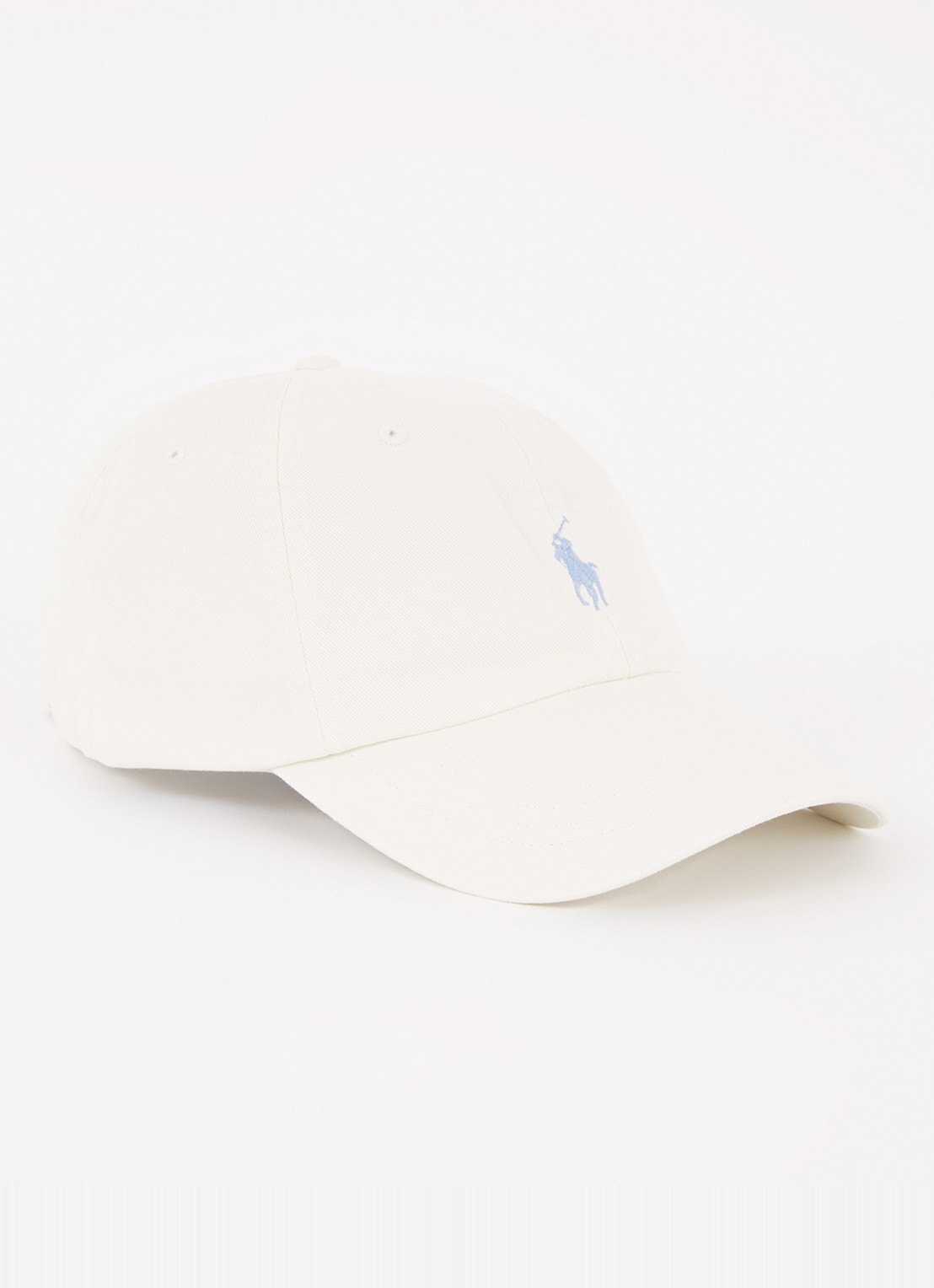 Ralph Lauren Pet met logoborduring  - voorkant 2 gebroken wit