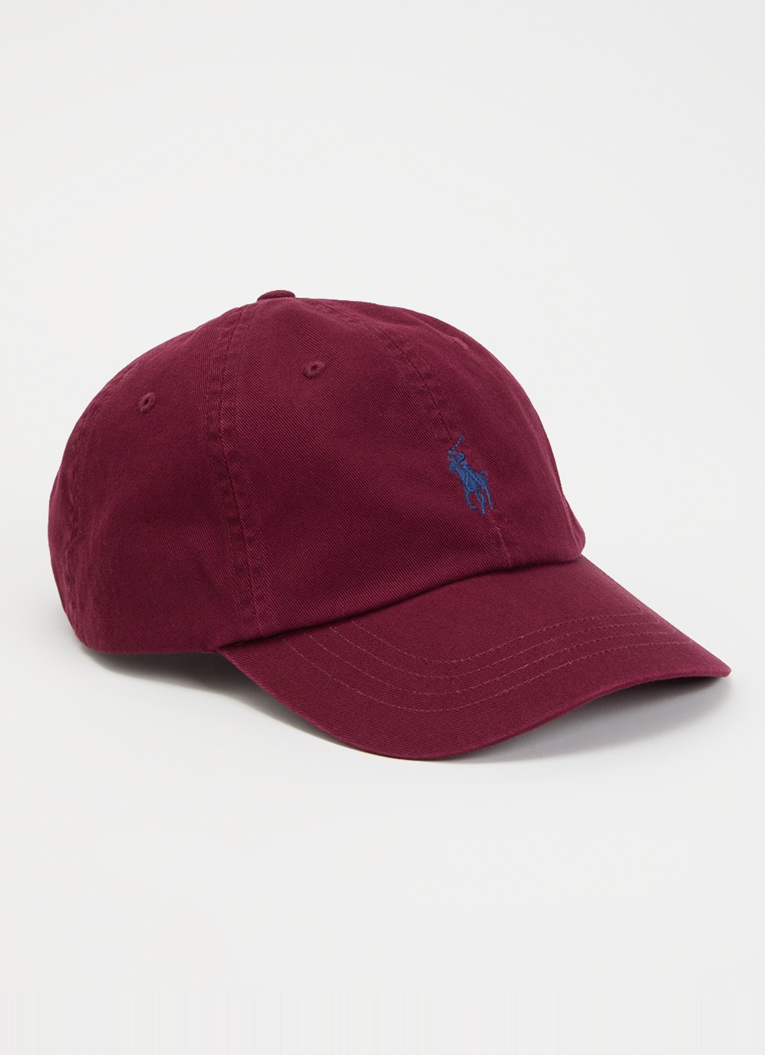 Ralph Lauren Pet met logoborduring  - voorkant bordeauxrood