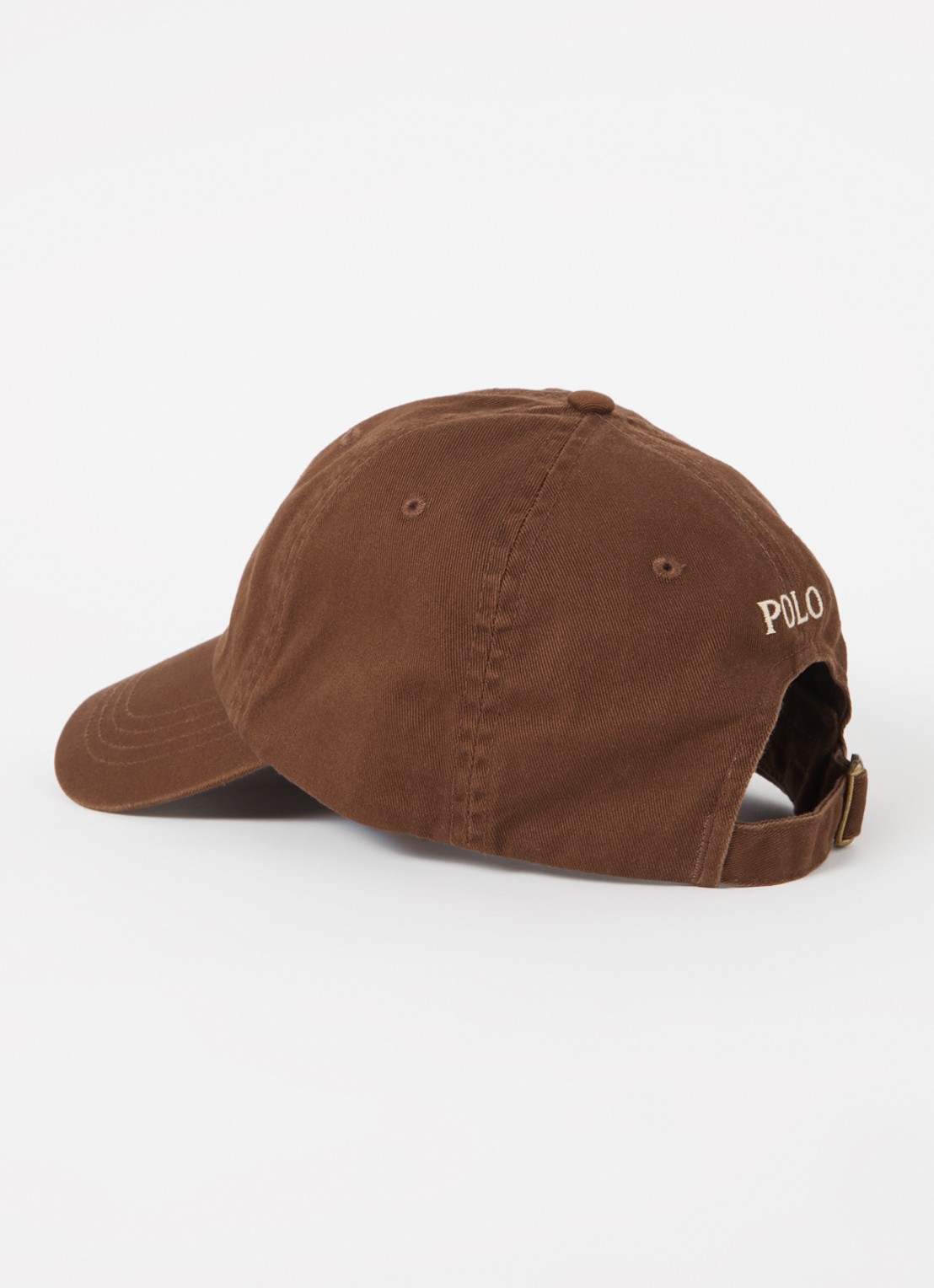 Ralph Lauren Pet met logoborduring  - detail 2 bruin