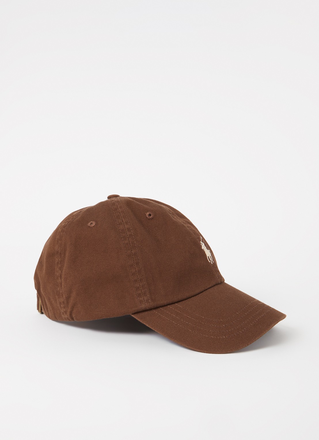 Ralph Lauren Pet met logoborduring  - voorkant bruin