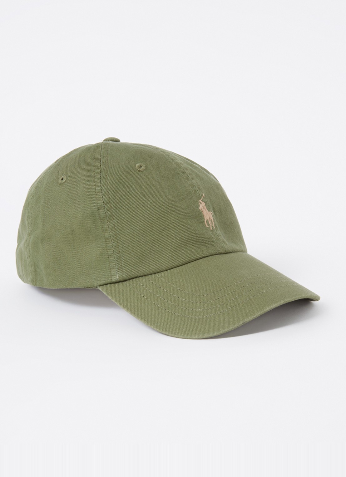 Ralph Lauren Pet met logoborduring  - voorkant legergroen