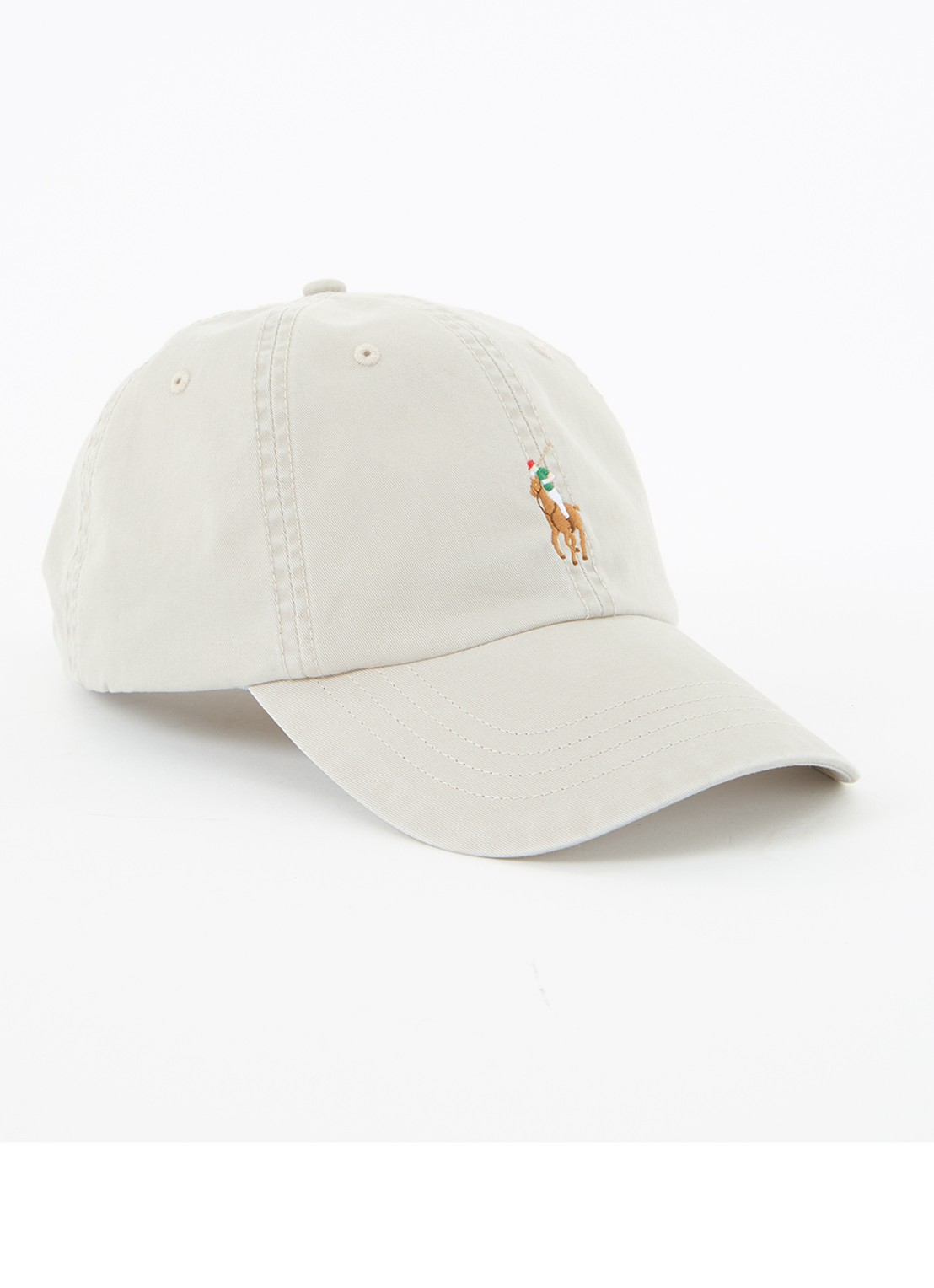Ralph Lauren Pet met logoborduring  - voorkant khaki