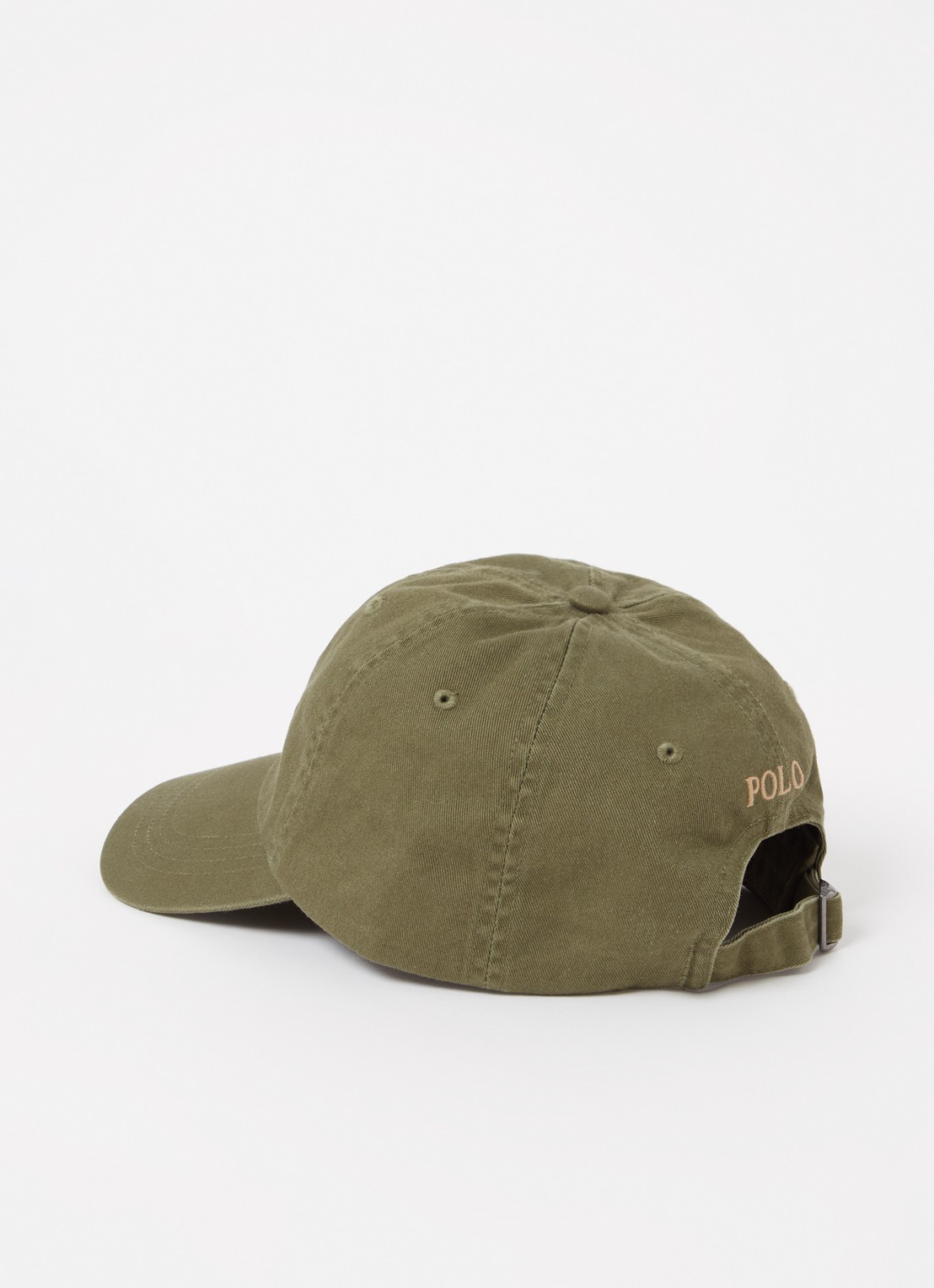 Ralph Lauren Pet met logoborduring  - detail mosgroen